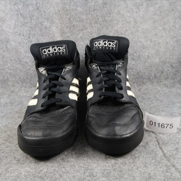 Adidas Century Shoes Mens 9 Sneakers Vintage High Top Black Lace Up Athletic - Picture 2 of 11